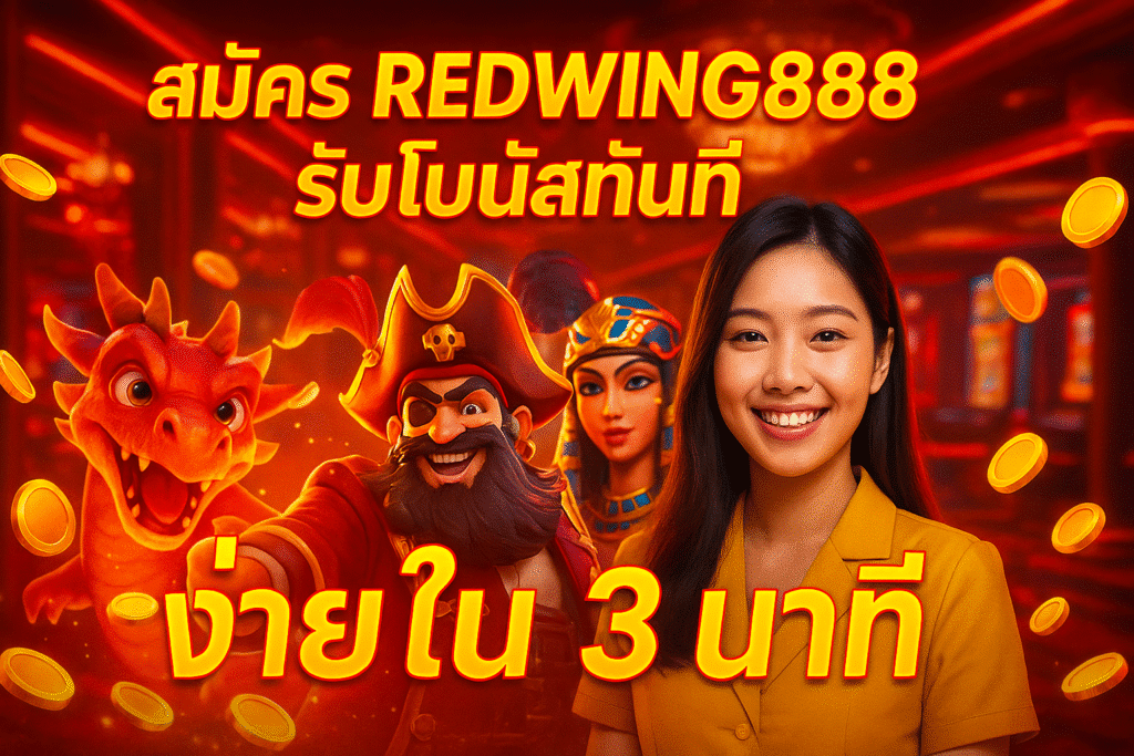 สมัคร REDWING888 รับโบนัสทันที ง่ายใน 3 นาที